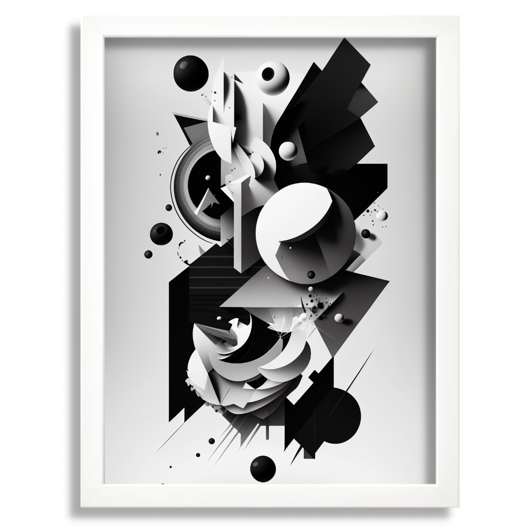 Monochrome Mood Artwork Print Drawify