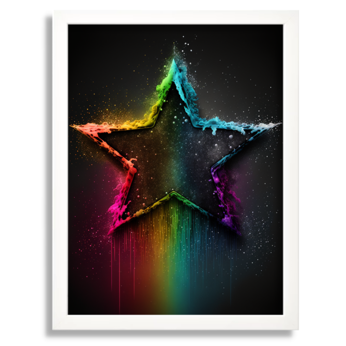Rainbow Stardust: A Glowing Star in the Dark
