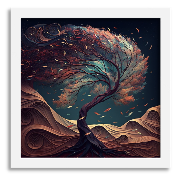 Rooted in Serenity: An Abstract Art Print