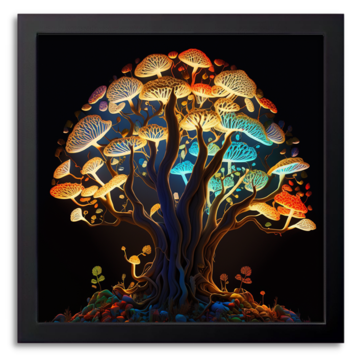 Luminous Fungi: Vibrant Mushroom Art - Image 2