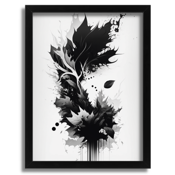 Monochrome Abstract Art Print - Image 2