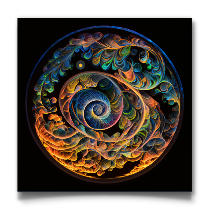 Spiraling Cosmos Abstract Art Print - Image 3