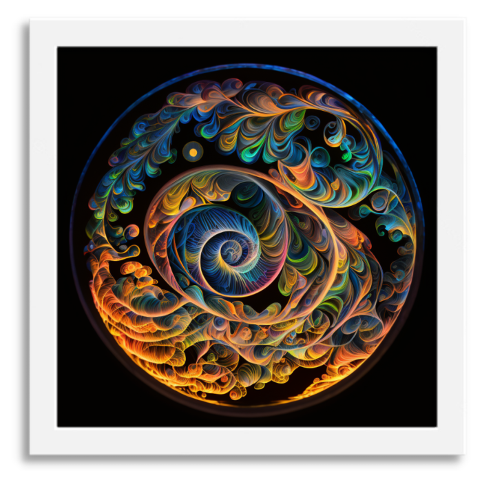 Spiraling Cosmos Abstract Art Print - Image 2