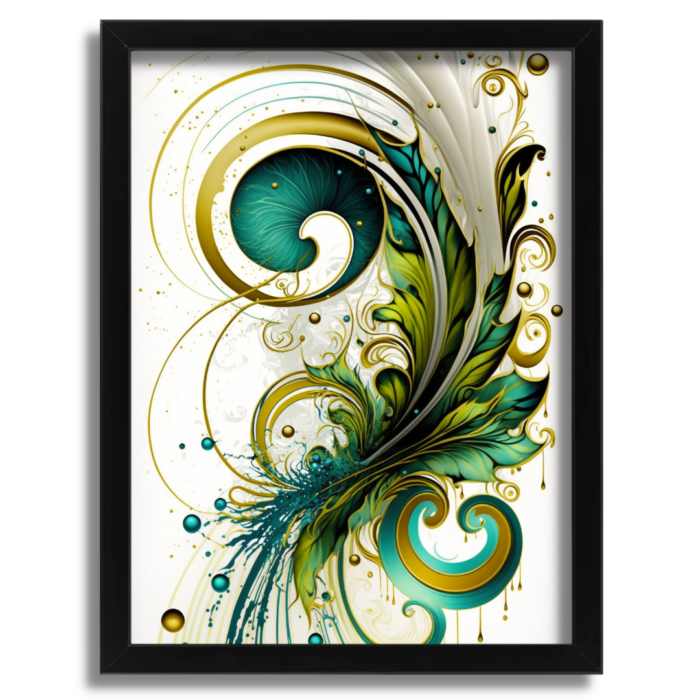 Turquoise Swirl Art Print