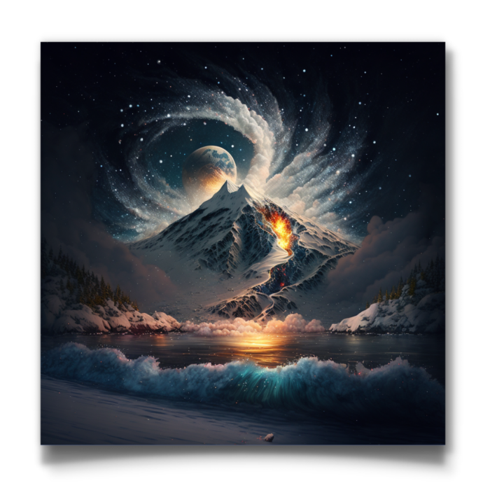 Volcanic Eruption: Moonlit Waterscape - Image 3