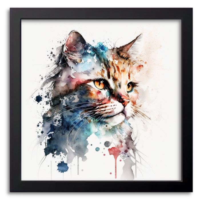 Watercolour Cat Artwork