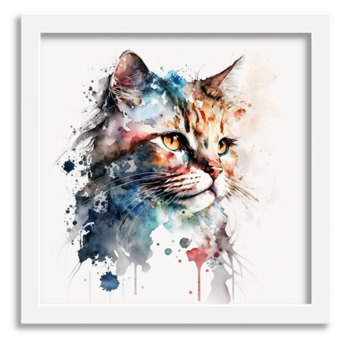 Watercolour Cat Artwork - Image 2