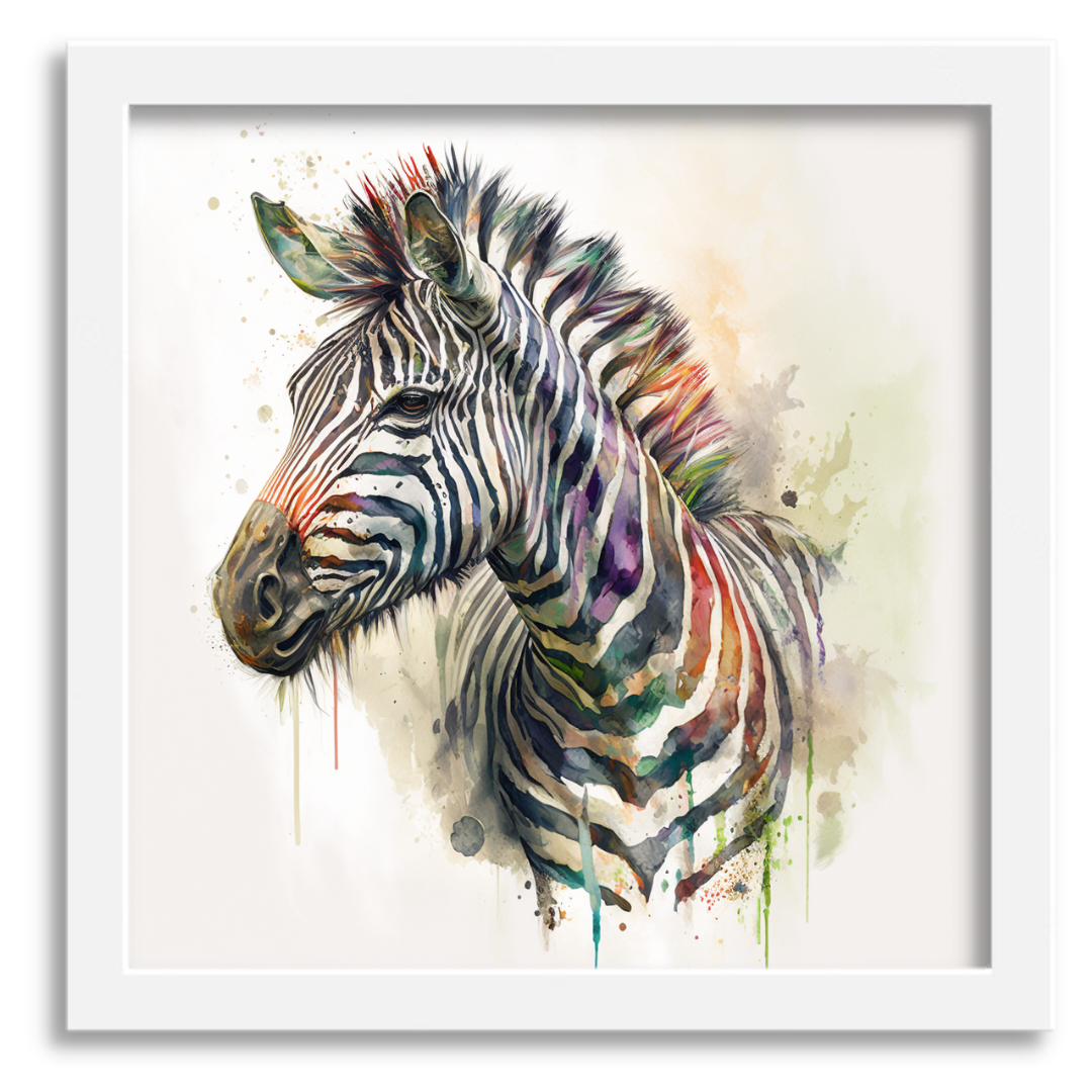 Watercolour Zebra Artwork Drawify