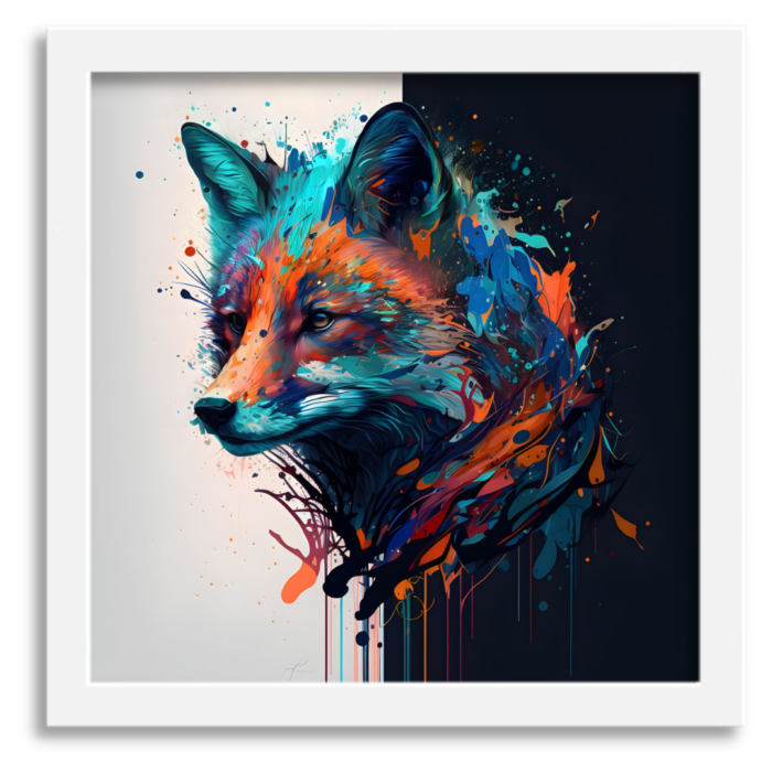 Artistic Fox Wildlife Print - Image 2