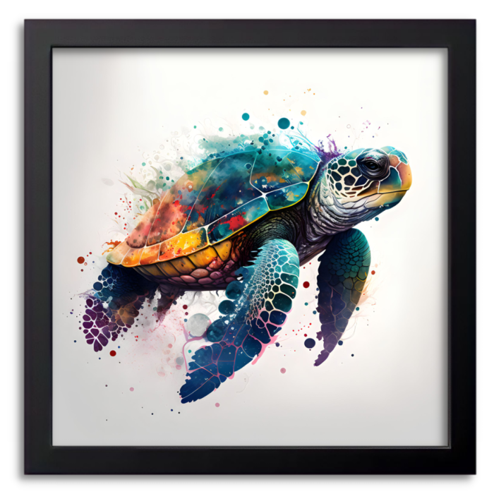 Multicoloured Sea Turtle Artwork - Image 2