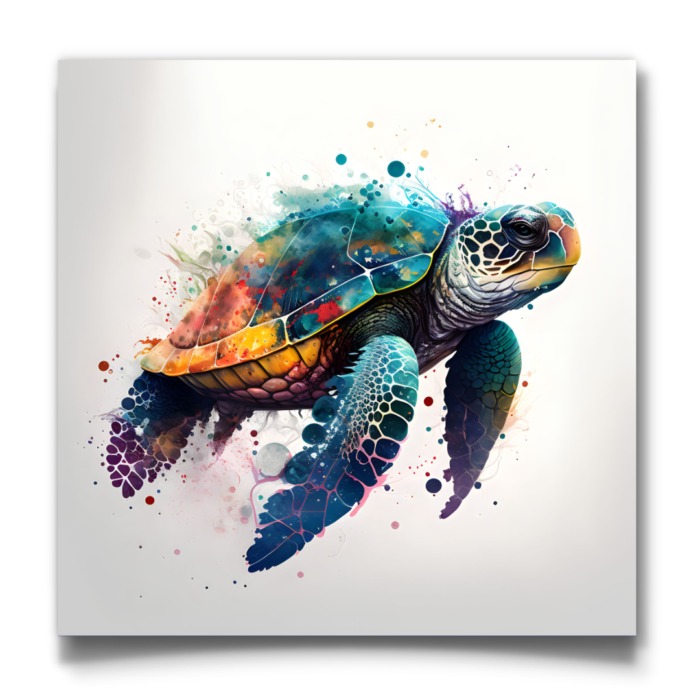 Multicoloured Sea Turtle Artwork - Image 3