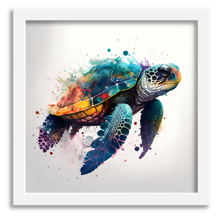 Multicoloured Sea Turtle Artwork