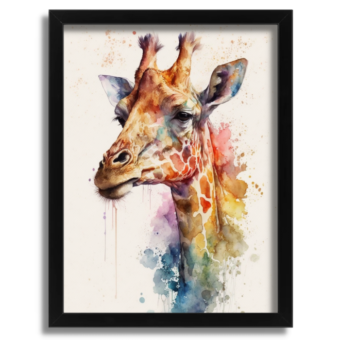 Watercolour Giraffe Artwork