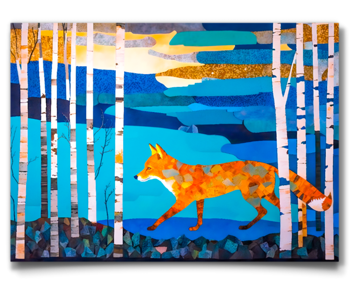 Autumn Fox Enchanting Woodland Stroll Art Print - Image 3